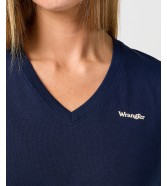 T-shirt Wrangler DRAPEY V-NECK TEE 112362546 Navy