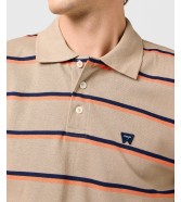 Koszulka Wrangler STRIPE POLO SHIRT 112362831 Khaki