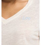 T-shirt Lee V NECK TEE 112363418 Ecru