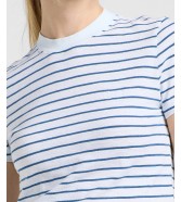 T-shirt Lee CROPPED TEE 112363460 White Indigo Stripe