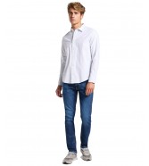 Koszula Lee PATCH SHIRT 112363910 Shy Blue Bright White