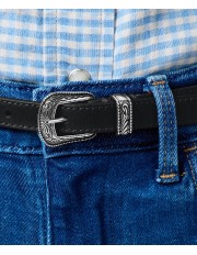 Pasek Wrangler THIN WESTERN BELT 112365348 Black