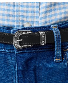 Pasek Wrangler THIN WESTERN BELT 112365348 Black