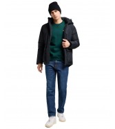 Kurtka Lee HOODED SHORT PUFFER 112370433 Black