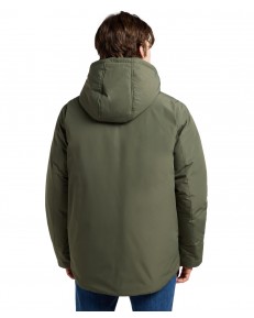 Kurtka Lee HOODED SHORT PUFFER 112370434 Olive Gray