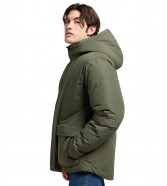 Kurtka Lee HOODED SHORT PUFFER 112370434 Olive Gray