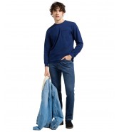Koszulka Lee LS POCKET TEE 112370435 True Navy