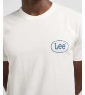 T-shirt Lee REGULAR SMALL LOGO TEE 112370438 Ecru