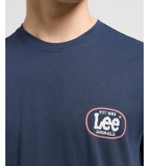 T-shirt Lee REGULAR SMALL LOGO TEE 112370439 Mood Indigo