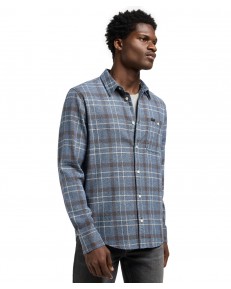 Koszula Lee REGULAR SHIRT 112370458 Indigo Static Plaid