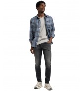 Koszula Lee REGULAR SHIRT 112370458 Indigo Static Plaid