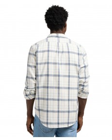 Koszula Lee REGULAR SHIRT 112370459 Ecru Indigo Plaid