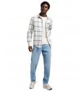 Koszula Lee REGULAR SHIRT 112370459 Ecru Indigo Plaid