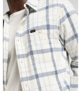 Koszula Lee REGULAR SHIRT 112370459 Ecru Indigo Plaid