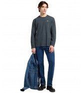Koszulka Lee LS PATCH LOGO TEE 112370500 Washed Black