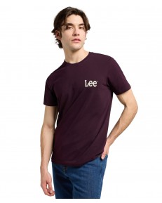 T-shirt Lee MEDIUM WOBBLY TEE 112370506 Deep Wine