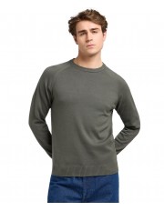 Sweter Lee CLEAN RAGLAN SWEATER 112370537 Olive Gray