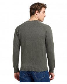 Sweter Lee CLEAN RAGLAN SWEATER 112370537 Olive Gray