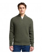 Sweter Lee CLEAN HALF ZIP KNIT 112370539 Olive Gray