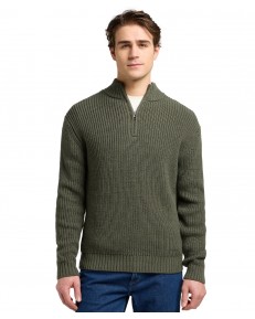 Sweter Lee CLEAN HALF ZIP KNIT 112370539 Olive Gray