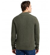 Sweter Lee CLEAN HALF ZIP KNIT 112370539 Olive Gray