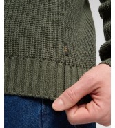 Sweter Lee CLEAN HALF ZIP KNIT 112370539 Olive Gray