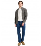 Sweter Lee CARDIGAN ZIP 112370540 Smoke Gray