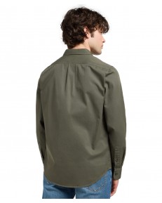 Koszula Lee PATCH SHIRT 112370548 Olive Gray
