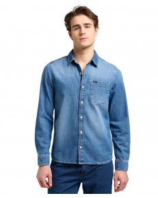 Koszula Lee LEESURE SHIRT 112370551 Mid Blue Denim