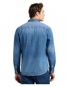 Koszula Lee LEESURE SHIRT 112370551 Mid Blue Denim
