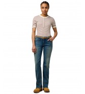 T-shirt Wrangler FEMME KNIT HENLEY 112370741 Congac