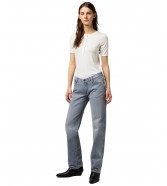 T-shirt Wrangler FEMME KNIT HENLEY 112370743 Worn White