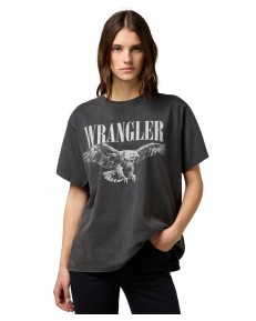 T-shirt Wrangler GIRLFRIEND TEE 112370766 Faded Black