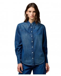 Koszula Wrangler YOKE DENIM SHIRT 112370794 Sparkle Blue