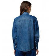 Koszula Wrangler YOKE DENIM SHIRT 112370794 Sparkle Blue