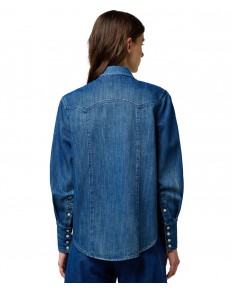 Koszula Wrangler YOKE DENIM SHIRT 112370794 Sparkle Blue