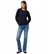 Sweter Wrangler CABLE KNIT CREW 112356472 Worn White