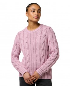 Sweter Wrangler CABLE KNIT CREW 112370799 Keepsake Lilac