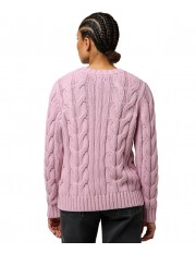 Sweter Wrangler CABLE KNIT CREW 112370799 Keepsake Lilac