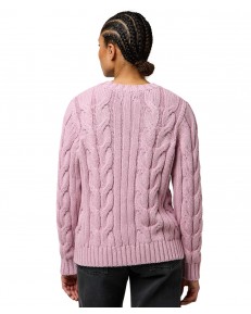 Sweter Wrangler CABLE KNIT CREW 112370799 Keepsake Lilac