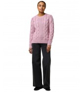 Sweter Wrangler CABLE KNIT CREW 112370799 Keepsake Lilac