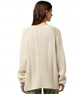 Sweter Wrangler V NECK CABLE KNIT 112370801 Ivory