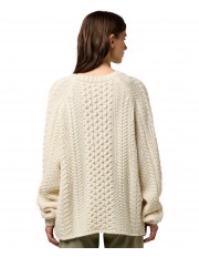 Sweter Wrangler V NECK CABLE KNIT 112370801 Ivory