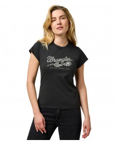 T-shirt Wrangler SHRUNKEN BAND TEE 112370820 Faded Black
