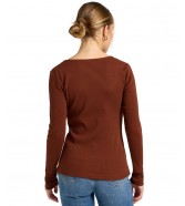 Koszulka Lee LS SQUARE NECK 112370953 Luxe Brown