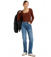 Koszulka Lee LS SQUARE NECK 112370953 Luxe Brown