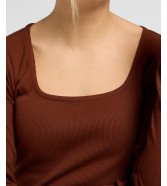 Koszulka Lee LS SQUARE NECK 112370953 Luxe Brown