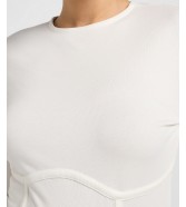 Koszulka Lee CORSET TOP 112370971 Ecru