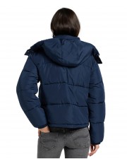 Kurtka Lee SHORT PUFFER WITH HOOD 112371016 Rivet Navy