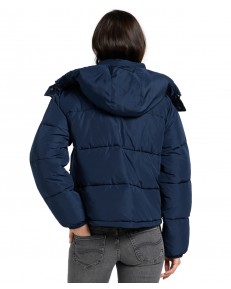 Kurtka Lee SHORT PUFFER WITH HOOD 112371016 Rivet Navy